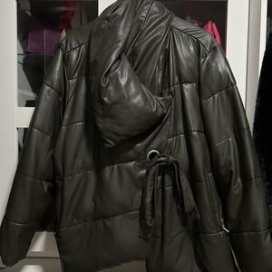 Avec Les Filles Dark Green Puffer Jacket